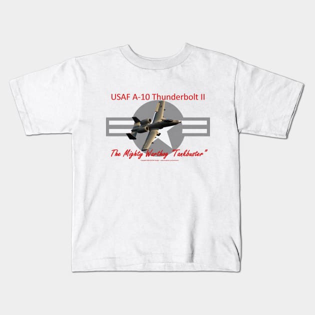 A-10 Warthog Rolling In 1 Kids T-Shirt by acefox1